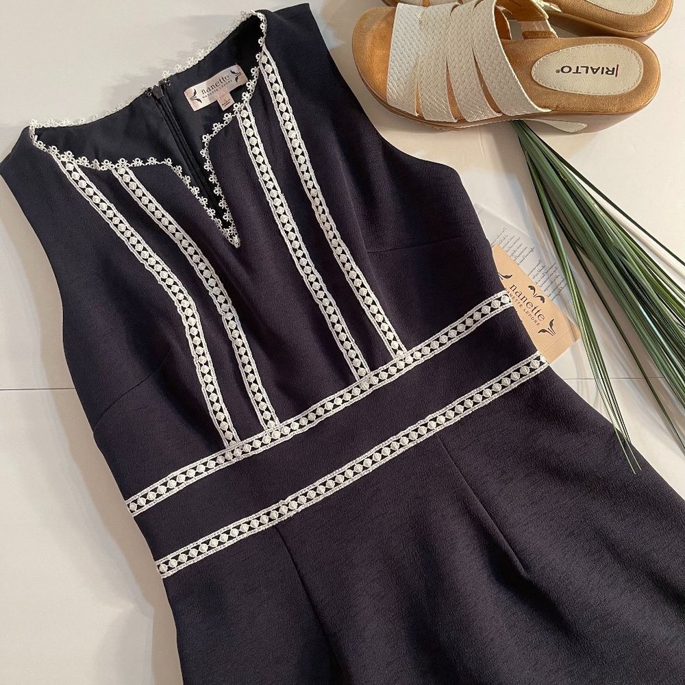 Nanette Lapore NWT V-Neck Navy Dress
